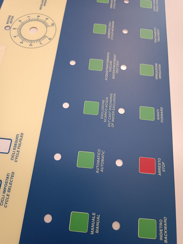 Frontale serigrafato per macchina CNC 01